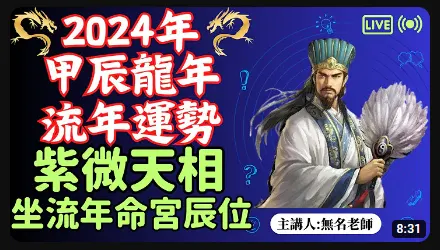 紫微天相｜甲辰年｜流年命宮地支辰位｜2024 - 無名老師