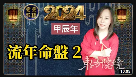 紫微斗數 2024流年命盤 太陽 太陰 貪狼 武曲 - 靈機靈姬